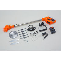 ファミリー・ライフ 充電式コードレス3WAY草刈り機 16点セット+予備バッテリー 04173 1個