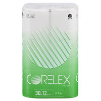 トイレットペーパー 12ロール 再生紙 ダブル 30ｍ コアレックス 1箱（12ロール入×4パック） コアレックス信栄