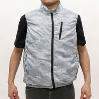 迷彩エアーコンディションベスト迷彩グレーM【HDL-8699】　12個 ヒロ・コーポレーション（直送品）