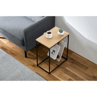 アイリスオーヤマ スチールフレームサイドテーブル ナチュラル SFST-247M 1台（直送品）