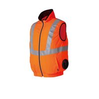 クロダルマ エアセンサー JIS T8127高視認性安全服付ベスト オレンジ 4L 26884-28-4L 1枚（直送品）