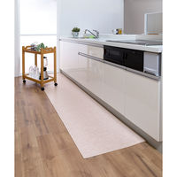 サンコー 吸着拭けるキッチンマット60×240cm 無地 ベージュ KP-79 日本製 撥水 キッチンマット ずれない おくだけ吸着 1個（直送品）