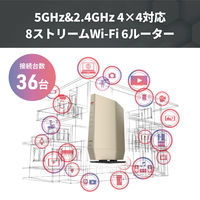 バッファロー 無線LAN親機 Wi-Fi 6 11ax Wi-Fiルーター 4803+1147Mbps 4+4アンテナ 1個（直送品）