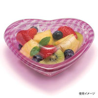 リスパック サラダ・フルール容器 バイオカップ らぶ S 本体 アモーレピンク PABR105 1袋(50個)（直送品）