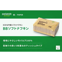 パックスタイル 紙ナフキン BBソフトナフキン 300枚/100組 617496 1袋(1個)（直送品）