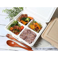 ケーピープラテック 弁当容器 ランチボックス KM-55 ホワイト 54872 1袋(25個)（直送品）