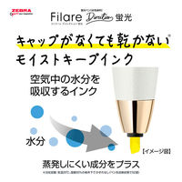 ゼブラ 蛍光ペン フィラーレディレクション蛍光 黄 P-WKS68-Y 1セット（10本）