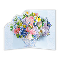 日本ホールマーク お誕生日祝い グリーティングカード 立体 HACパープルフラワーズ2 1枚