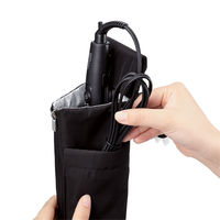 ヘアアイロン ケース 収納 ポーチ 耐熱 温度250度 吊り下げ ストラップ付 ブラック BA-HIHLFBK エレコム 1個