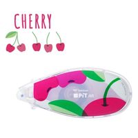 トンボ鉛筆【PIT】 テープのり ピットエアーミニ 本体 限定柄 チェリー PN-CASG12L 1セット（5個）