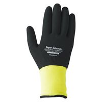 おたふく手袋 オタフク A-367ソフキャッチ ウォームオールコート 黒×黄 L A-367 1双