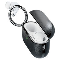 PGA AirPods Pro(第2/1世代)用 PUレザーケース ブラック PG-APP2PU01BK 1個