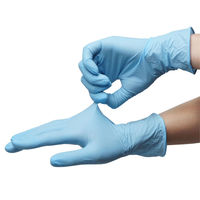 小野商事 ニトリル手袋 ブルー パウダーフリー Mサイズ AG7240 AG7240M 1箱(100枚)