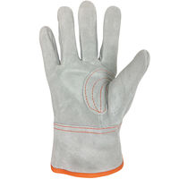 小野商事 牛床革手袋 オイル加工 内綿付き グレー M 白虎 AG4817 AG4817M 1双（直送品）