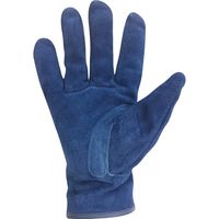 小野商事 牛床革手袋 オイル 内綿 マジックテープ 青 AG4833 1双