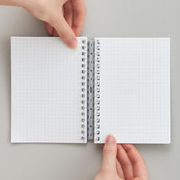 リヒトラブ ヒラクノ(hirakuno) ツイストノート（リングノート） A6 5mm方眼 ホワイト(白) N1671-0