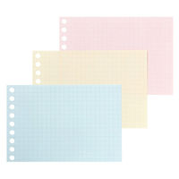 マルマン ルーズリーフ ミニ 5mm方眼罫 3色タイプ L1432-99 2袋（90枚入×2）