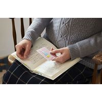 フィルム付箋 ココフセンカード PATTERN S ストライプ 42枚×5柄 CF-5009 カンミ堂