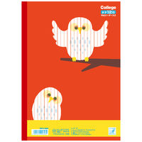 日本ノート カレッジアニマル学習帳 国語ノート セミB5 12行・中心リーダー入 フクロウ LP12 2冊