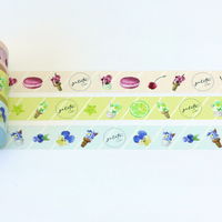 ラボクリップ マスキングテープ ドルチェーノ ジェラートカフェ グリーン B22-GCMT01-GR 勝竜社