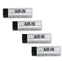 プラス 消しゴム Wエアイン ブラック 黒 3パック（4個入×3） ER-060WA-BK4P