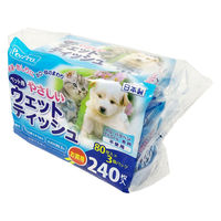 ウェットテイッシュ ペット用 ノンアルコール 日本製 80枚入×3個パック 1個 犬 猫