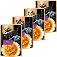 シーバ アミューズ 贅沢シーフードスープ 蟹かま・サーモン添え 40g 12袋 キャットフード 猫 ウェット パウチ