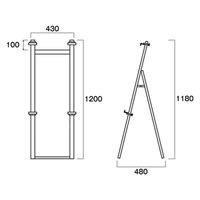 常磐精工 アルミフリーイーゼル430 ウエイトアーム・水タンクセット AFEZ430-3SET 1セット（直送品）