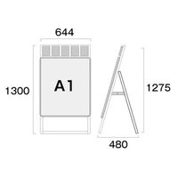 常磐精工 ポスターグリップスタンド看板パンフレットケース付(屋内用) A1片面シルバー ウエイトアーム・水タンクセット（直送品）