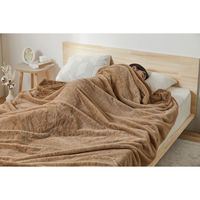 アイリスオーヤマ 布団カバーにもなる毛布　セミダブルサイズ ブラウン M-FC-SDL 1枚（直送品）