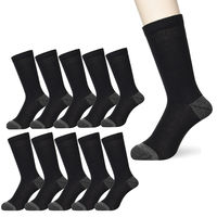 コーコス信岡 メンズ軍足 靴下 ソックス ブラック F ERG-2000 1パック（10足入）