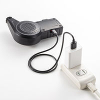 電動エアダスター コンパクト 風力2段階調整 ブラシノズル CD-ADE7BK 1個 サンワサプライ