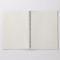 無印良品 植林木ペーパー裏うつりしにくいダブルリングノート B5　48枚 7mm横罫 ベージュ 1セット（2冊） 良品計画