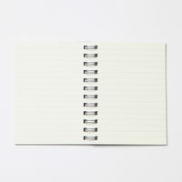 無印良品 植林木ペーパー裏うつりしにくいダブルリングノート A7　48枚 6mm横罫 ダークグレー 1セット（3冊） 良品計画