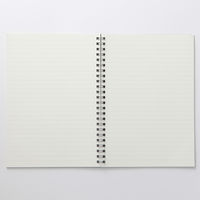 無印良品 植林木ペーパー裏うつりしにくいダブルリングノート A5　48枚 7mm横罫 ダークグレー 1セット（3冊） 良品計画