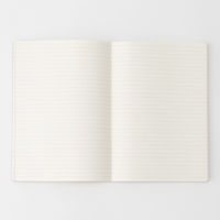 無印良品 上質紙 フラットに開くノート A5 横罫 80枚 黒 1セット（5冊） 良品計画