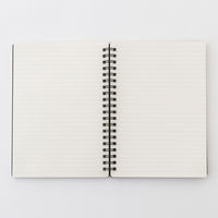 無印良品 上質紙 ダブルリングノート ゴム留付 B6　80枚 6mm横罫 1セット（5冊） 良品計画