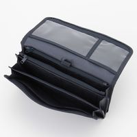 無印良品 ポリエステル 母子手帳ケース 大 ネイビー 約24×17cm 良品計画