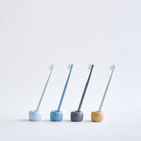 無印良品 磁器歯ブラシスタンド 1本用 イエロー 約直径4×高さ3cm 1セット（2個） 良品計画