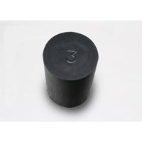 コクゴ フッ素ゴム栓 黒 24-7998-02 1個（直送品）