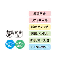 LIXIL サーモスタット付シャワーバス水栓 浴槽・洗い場兼用 エコフルシャワー RBF-911 1台（直送品）