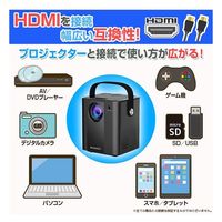 池商 小型ホームプロジェクター RA-PB140 1台（直送品）