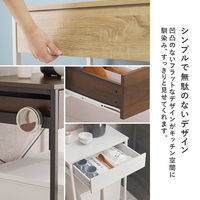 【軒先渡し】萩原 ごみ箱上ラック 幅605×奥行420×高さ855mm ブラウン KR-3770BR 1台（直送品）