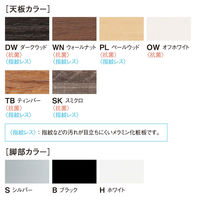 【軒先渡し】ニシキ工業 ミーティングテーブル 幅1800×奥行750×高さ700mm スミクロ AHD-B1875K-SK 1台（直送品）