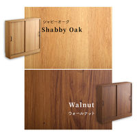 ホームテイスト ヴィンテージ カウンター下 引き戸収納 幅902×奥行211高さ850mm ウォールナット VKSS-9020 1台（直送品）