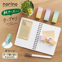 プラス テープのり ノリノ 紙ケース入り しっかり貼れる グリーン 54492 1セット(5個)
