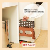 トレードワン セノ・ビー どっしり君 高さ22cm 幅ワイド 折り畳み踏み台 耐荷重100kg BR 30210 1セット（2個）