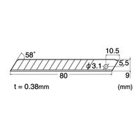 エヌティー NT(エヌティー) カッター替刃 小型A刃 0.38mm BA-1P 1セット(10枚×10本)