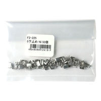 日本紐釦 ファスナー用止め金具 下止めパーツ 50個入 金属/4~5号対応 ニッケル F2-225（直送品）