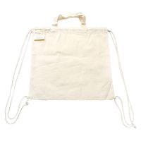 日本紐釦貿易 厚手コットン・ハンドル付リュック 生成 38×37cm 入 ES314 1セット(5個)